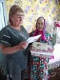 Сотрудники Лысогорского КЦСОН поздравили  с 90-летием жительницу с. Большая Рельня,  труженика тыла Тюмерину Антонину Степановну